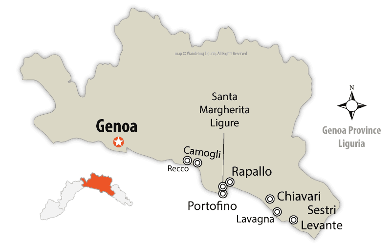 genoa province liguria map